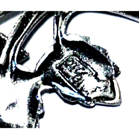 CORO Pegasus Silver Tone 2" Flower Floral Brooch Pin Retro Coquette Vintage - Picture 10 of 15